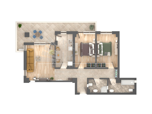 Apartament nou, 3 camere  decomandat,  100 mp, Podu Ros, de vanzare,  (Dedeman) 147856